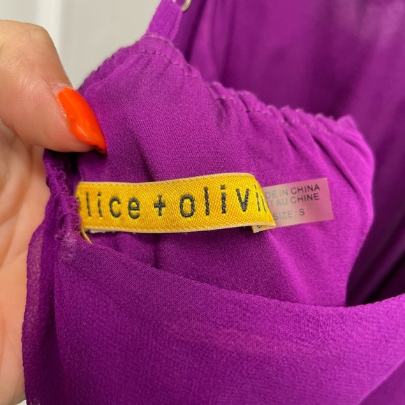 Alice & Olivia purple thin dress sz small - Picture 3 of 3